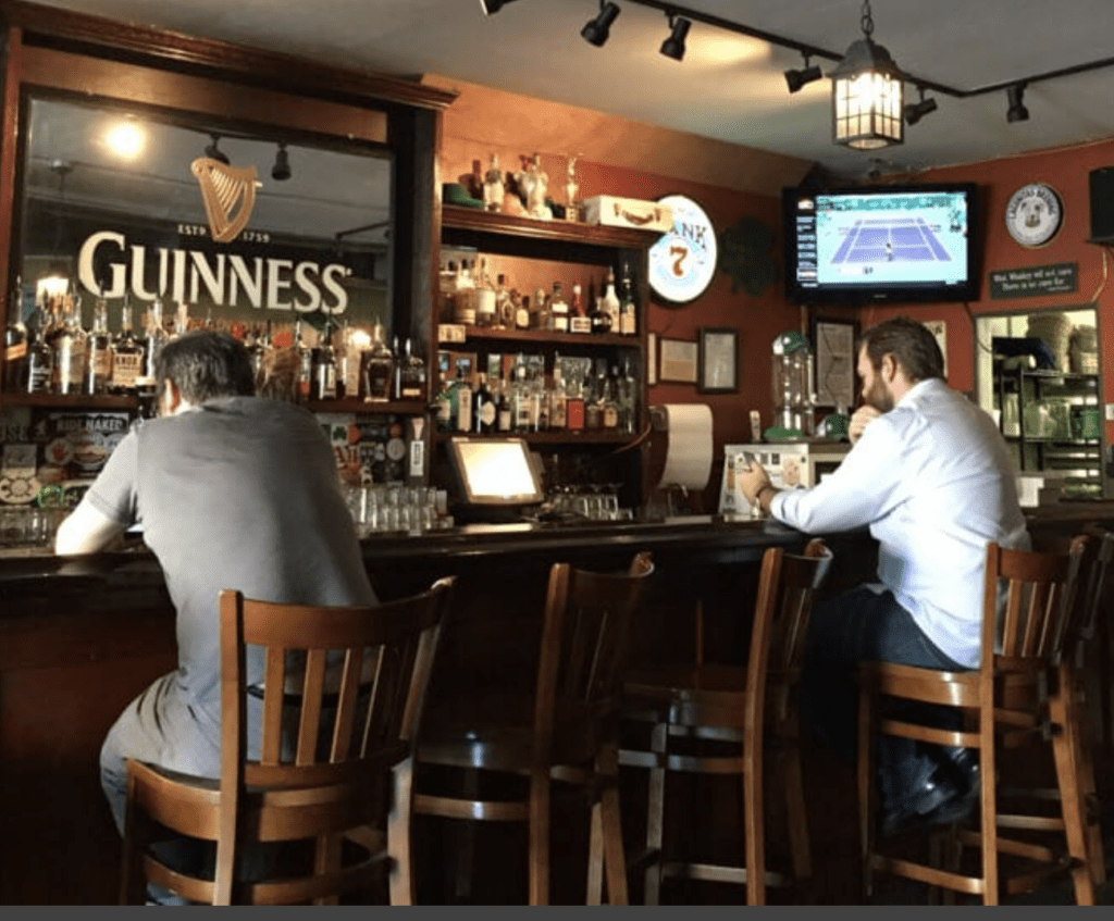 image of the bar inside Finley's Irish Pub in Denver, Co from the blog Denver's Authentic Irish Pubs
